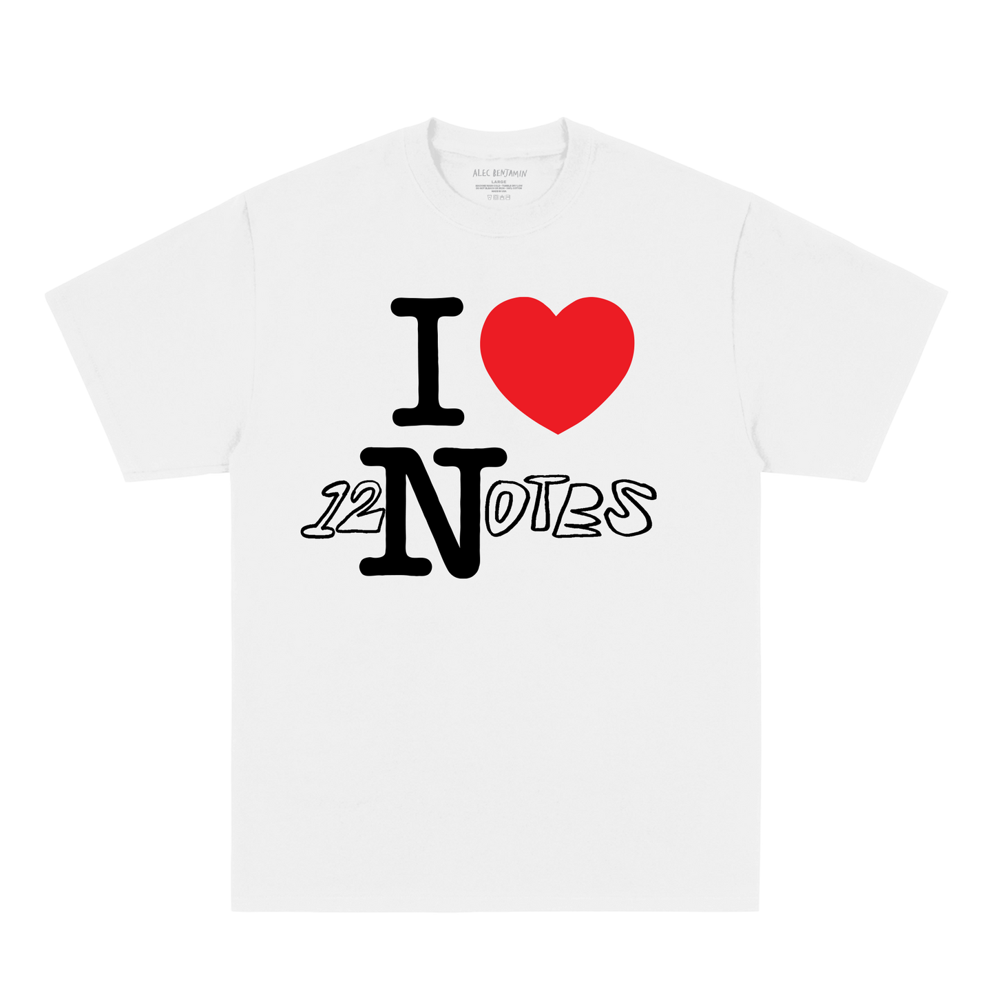 12 Notes Tee White